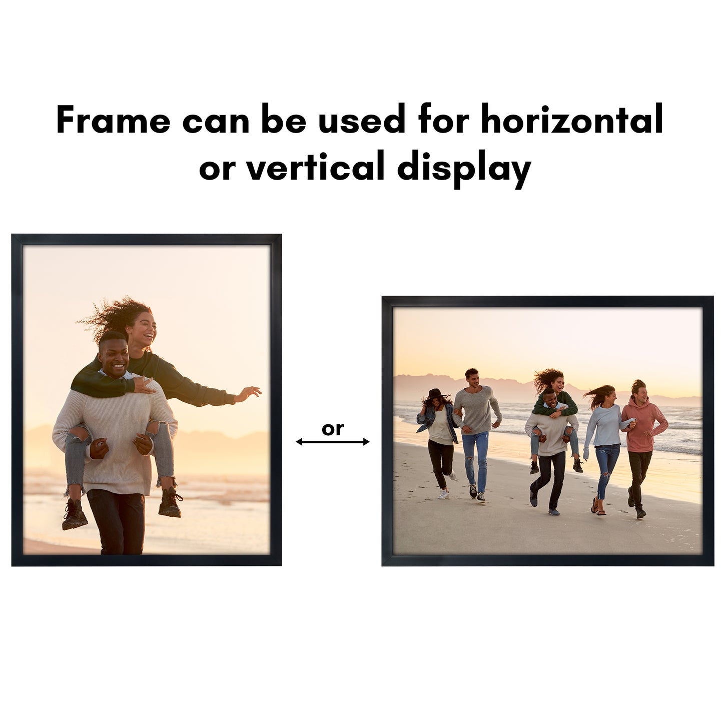 Deep Molding Picture Frame | Americanflat | No Mat | Modern - Premium Quality