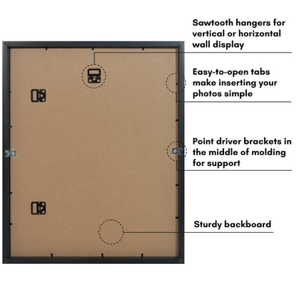 Picture Frame | Gallery Style | Secure Artwork and Photos | Wall Art Decor