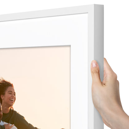 Picture Frame | Gallery Style | With Mat | Protective Glass | Wall Art Display