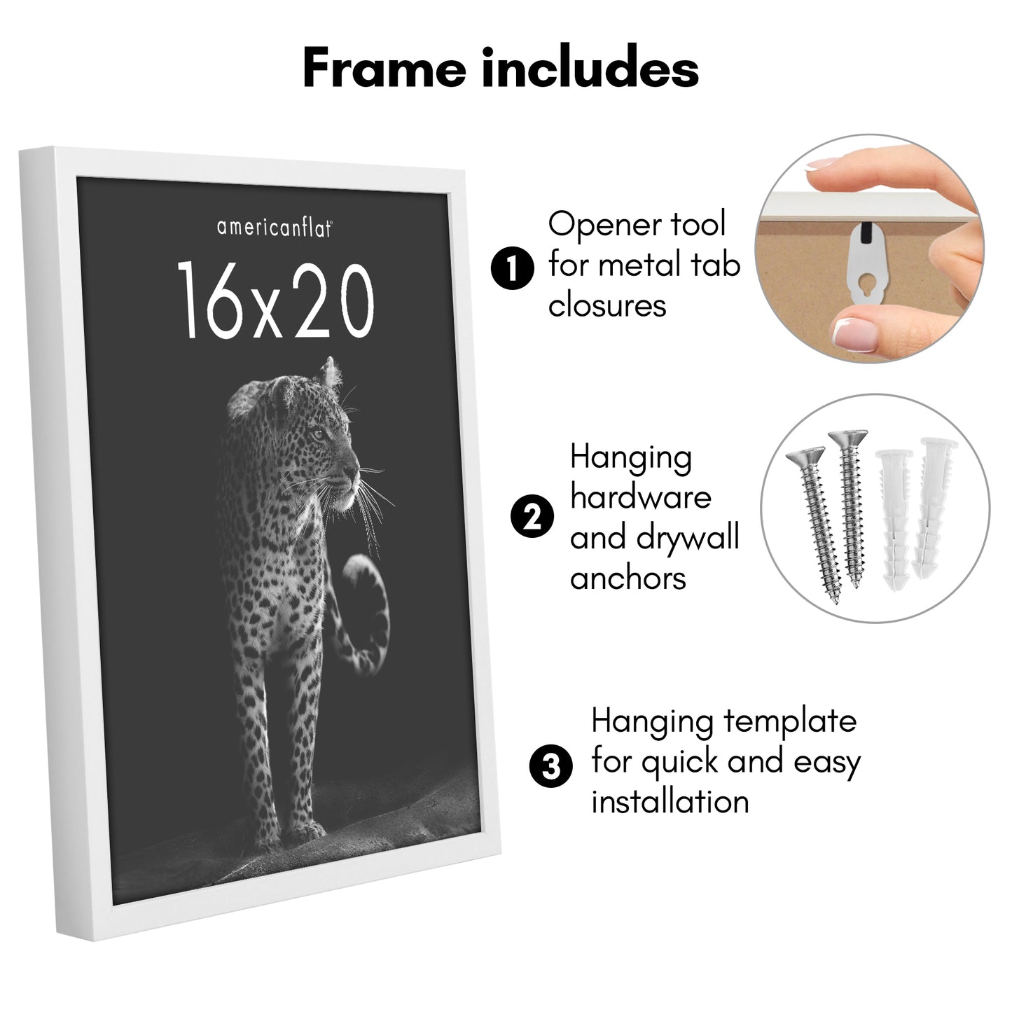 Picture Frame | Gallery Style | Secure Artwork and Photos | Wall Art Decor
