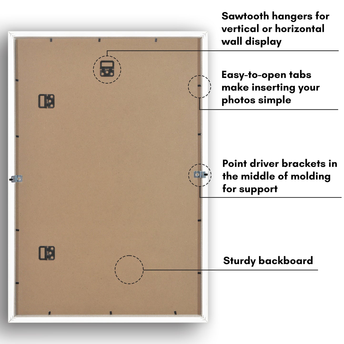 Deep Molding Picture Frame | Americanflat | No Mat | Modern - Premium Quality