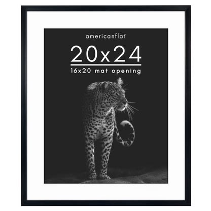 Picture Frame | Gallery Style | With Mat | Protective Glass | Wall Art Display
