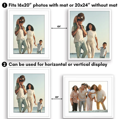 Picture Frame | Gallery Style | With Mat | Protective Glass | Wall Art Display