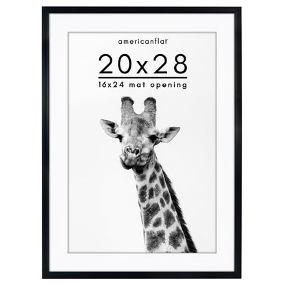 Picture Frame | Gallery Style | With Mat | Protective Glass | Wall Art Display
