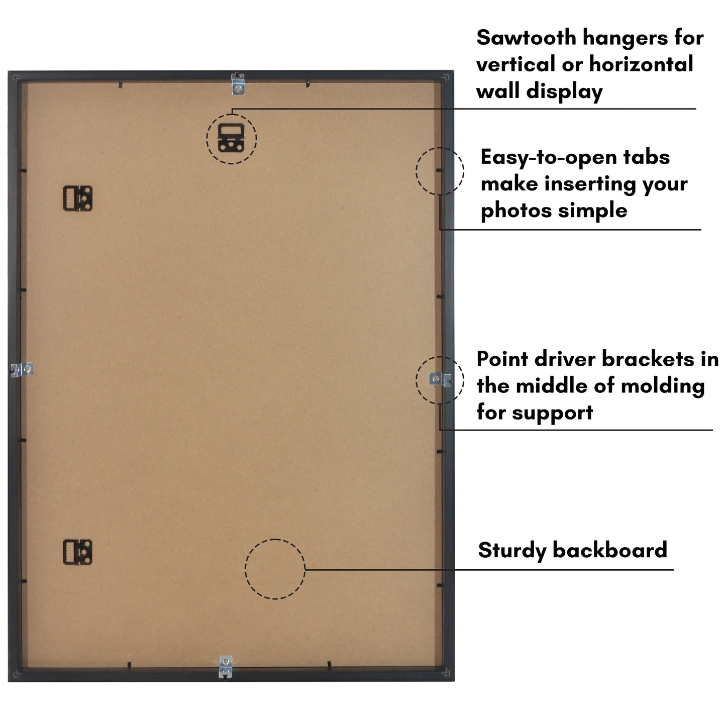 Picture Frame | Gallery Style | With Mat | Protective Glass | Wall Art Display
