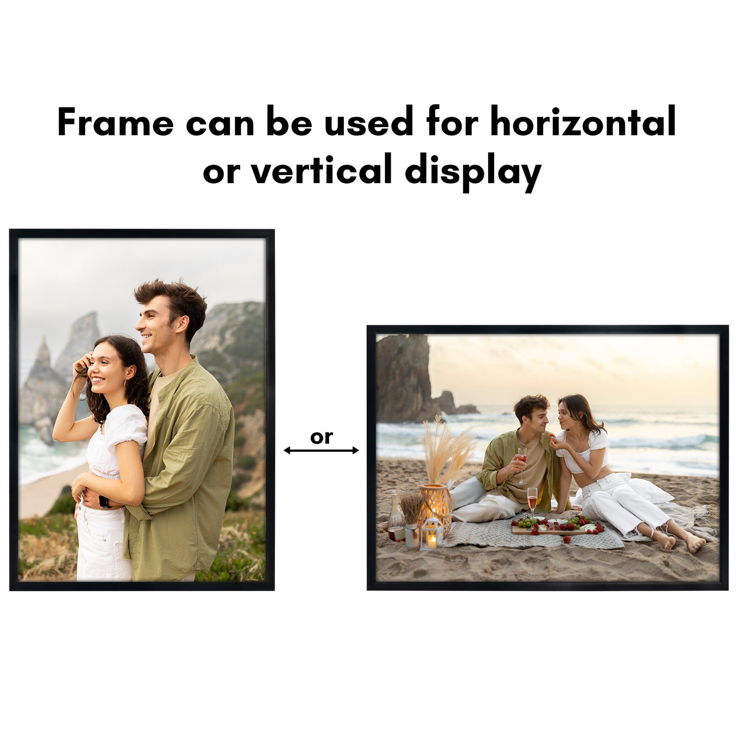 Deep Molding Picture Frame | Americanflat | No Mat | Modern - Premium Quality
