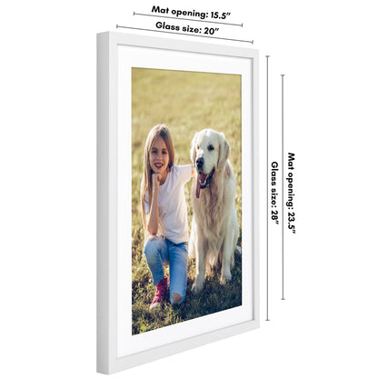 Picture Frame | Gallery Style | With Mat | Protective Glass | Wall Art Display