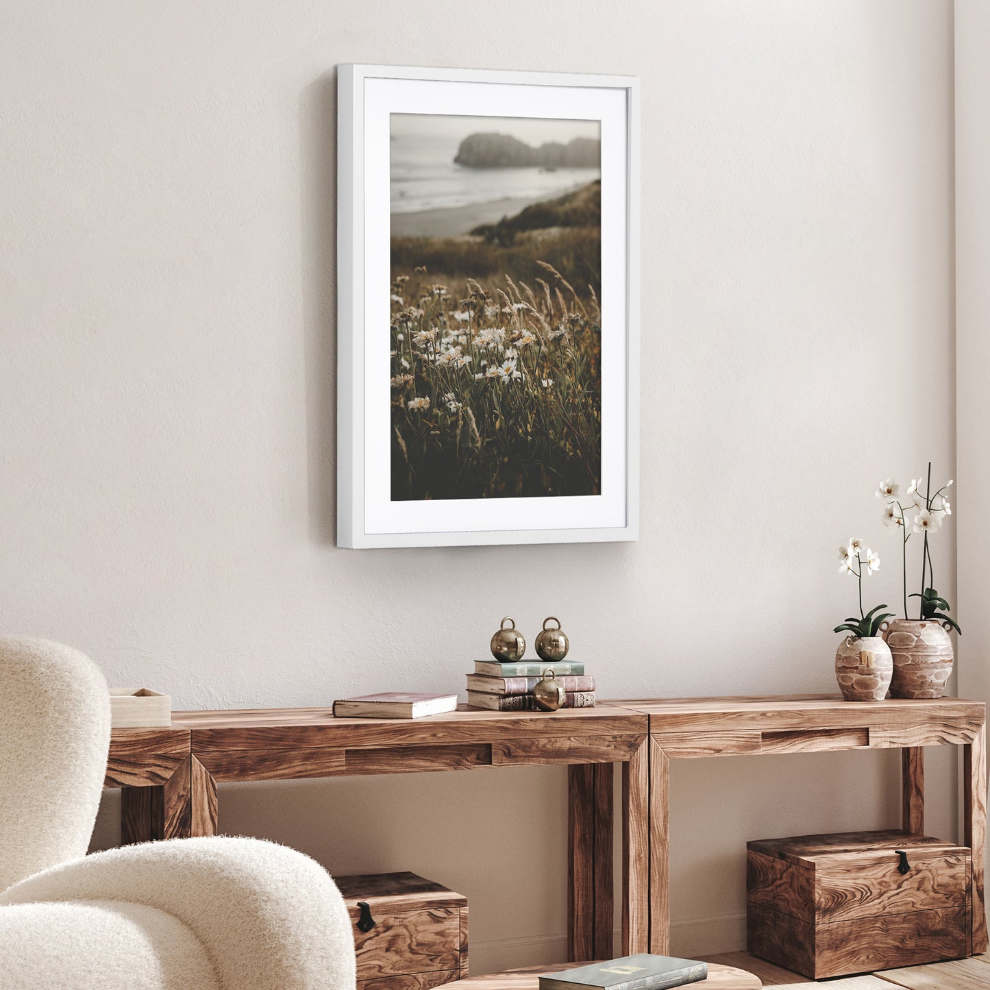 Picture Frame | Gallery Style | With Mat | Protective Glass | Wall Art Display