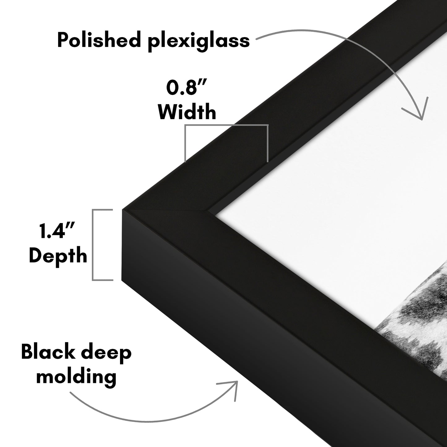 Picture Frame | Gallery Style | Secure Artwork and Photos | Wall Art Decor