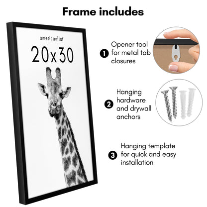 Picture Frame | Gallery Style | Secure Artwork and Photos | Wall Art Decor