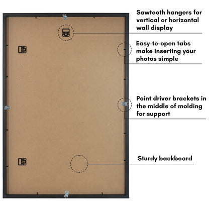Picture Frame | Gallery Style | Secure Artwork and Photos | Wall Art Decor