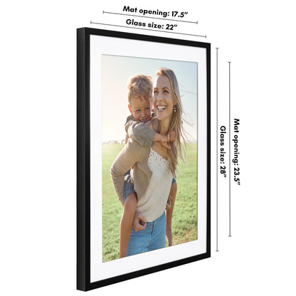 Picture Frame | Gallery Style | With Mat | Protective Glass | Wall Art Display