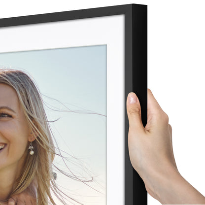 Picture Frame | Gallery Style | With Mat | Protective Glass | Wall Art Display