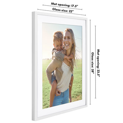 Picture Frame | Gallery Style | With Mat | Protective Glass | Wall Art Display