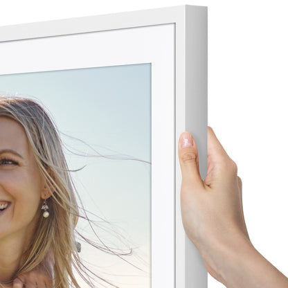 Picture Frame | Gallery Style | With Mat | Protective Glass | Wall Art Display
