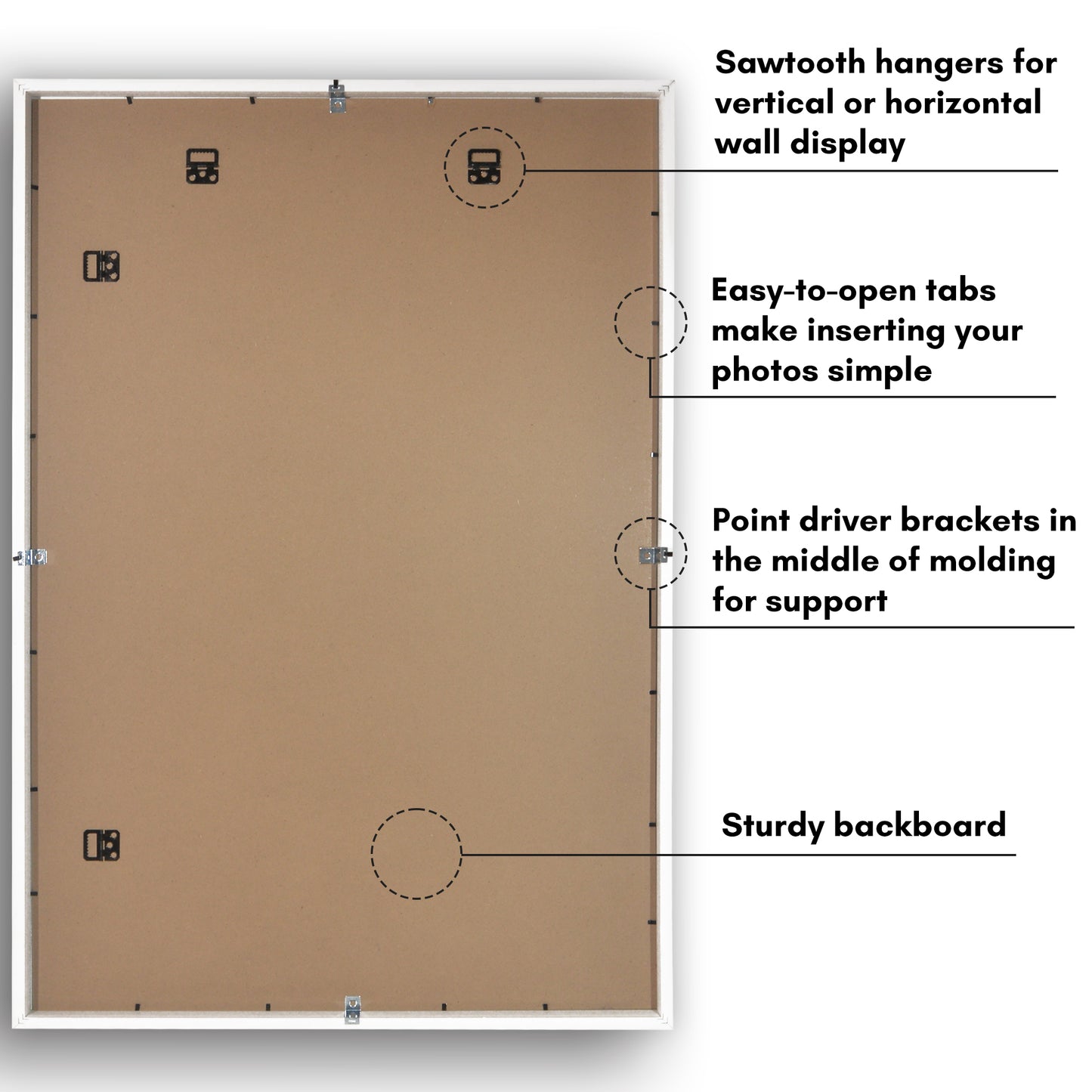 Picture Frame | Gallery Style | With Mat | Protective Glass | Wall Art Display