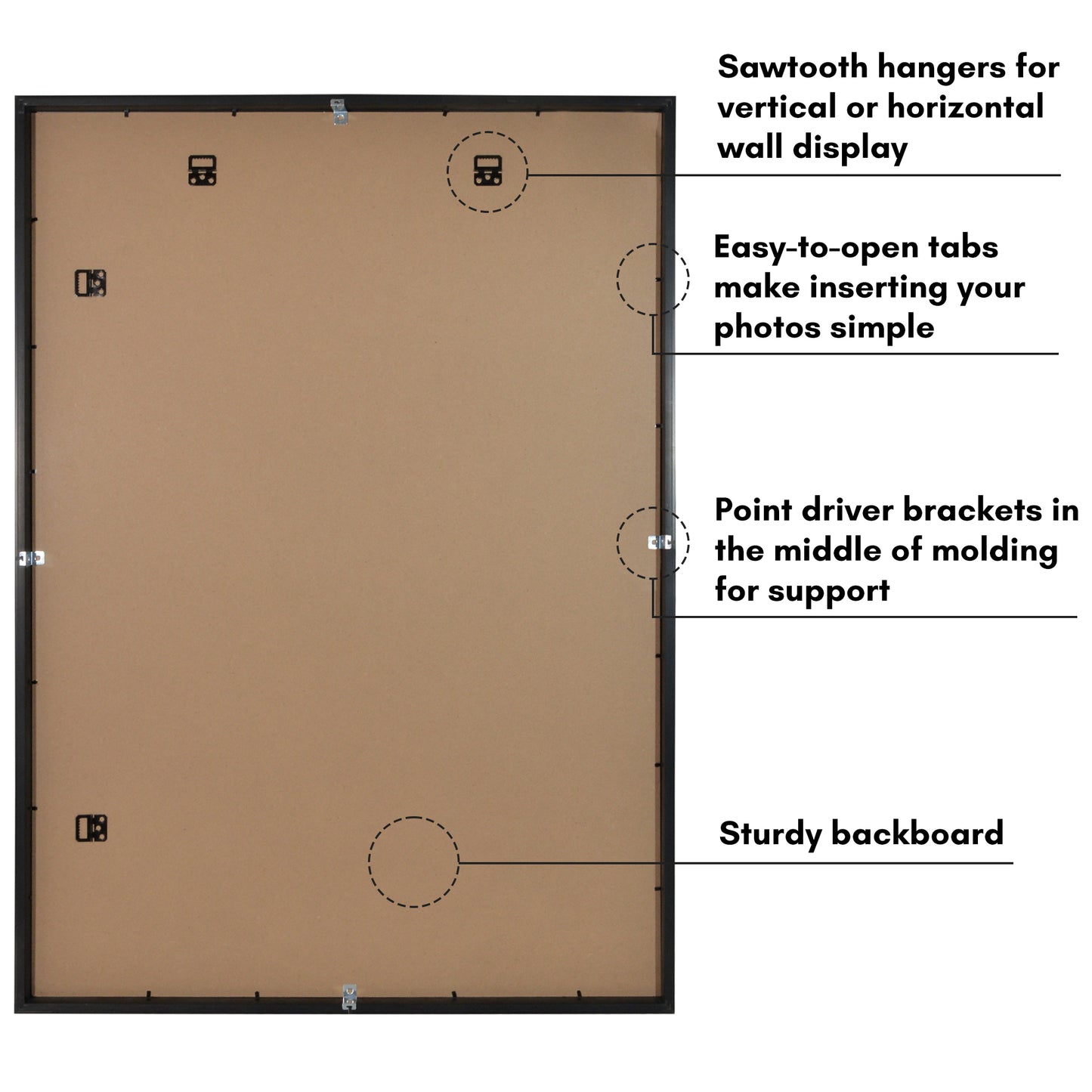 Picture Frame | Gallery Style | With Mat | Protective Glass | Wall Art Display