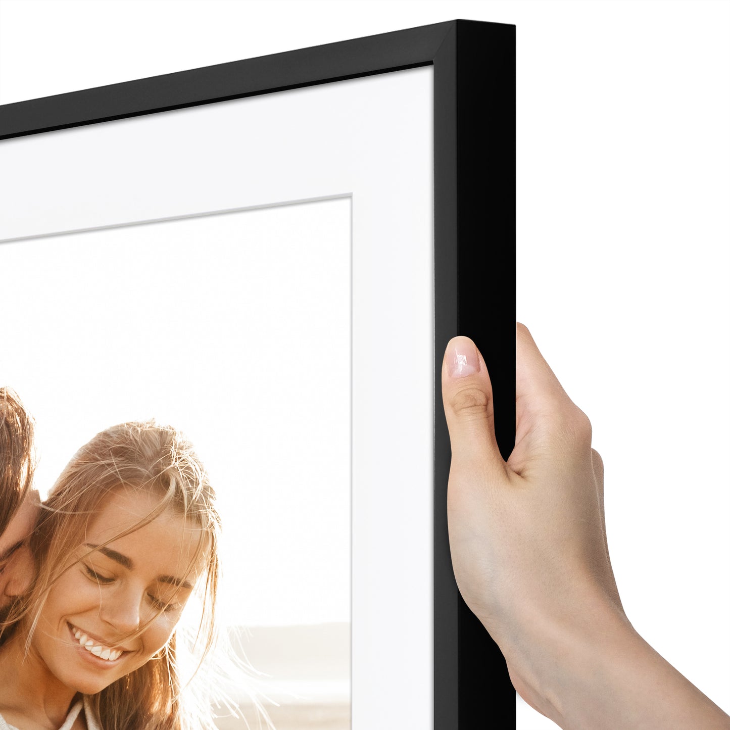Picture Frame | Gallery Style | With Mat | Protective Glass | Wall Art Display