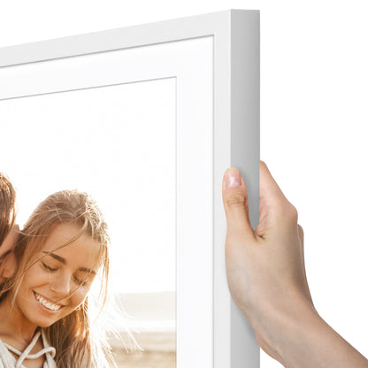 Picture Frame | Gallery Style | With Mat | Protective Glass | Wall Art Display