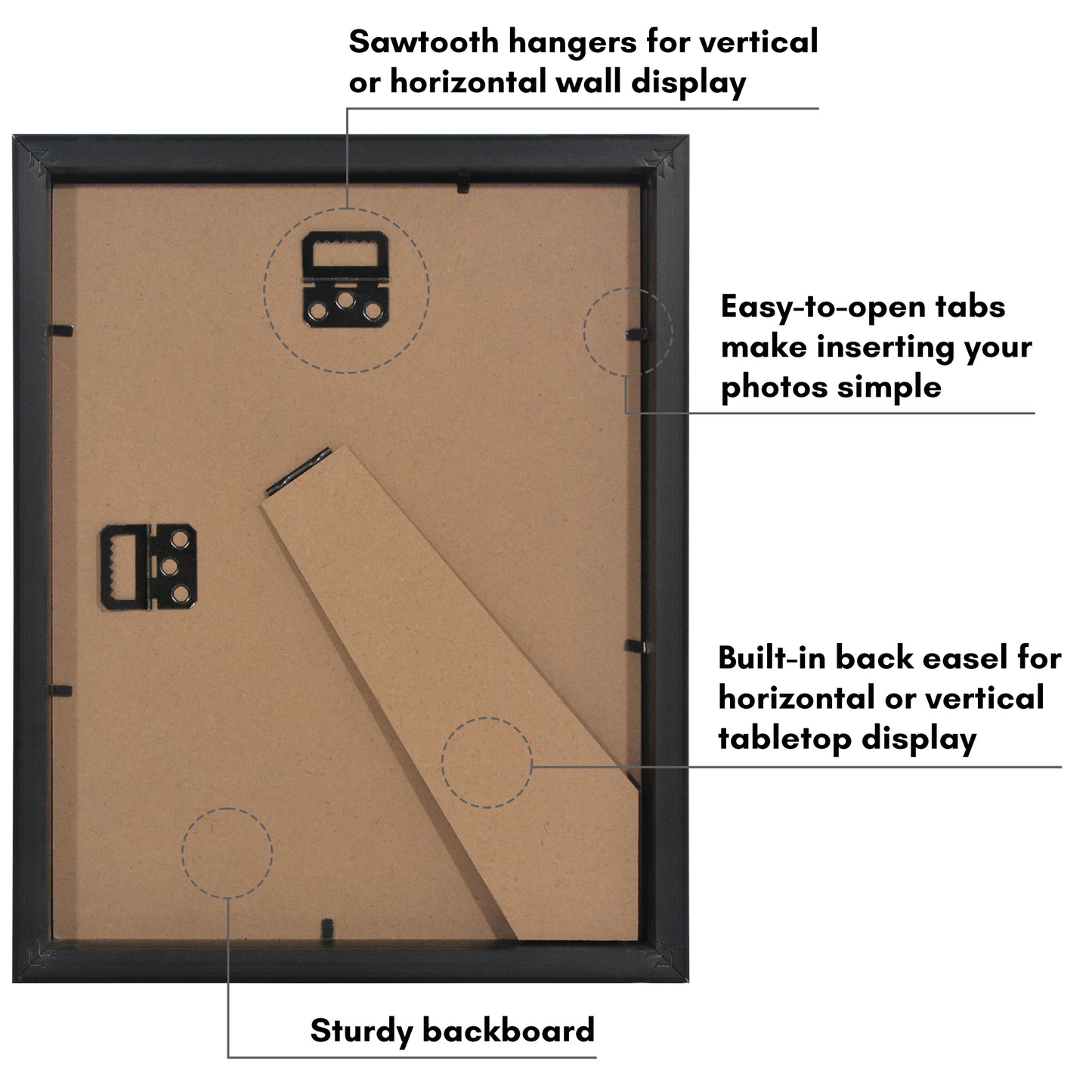 Deep Molding Picture Frame | Americanflat | No Mat | Modern - Premium Quality