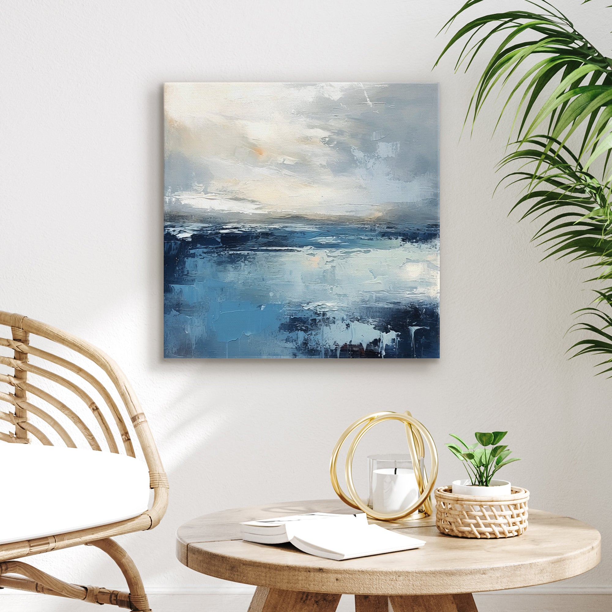 Abstract Earth Tones Canvas Wall Art - Gallery Wrap - The 'Oasis