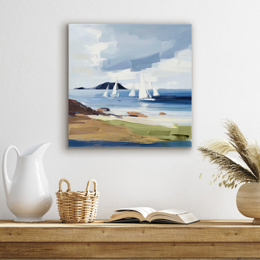 Americanflat Coastal-Inspired Canvas Wall Art - Gallery Wrap - Gentle Waves