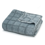 Throw Blanket | Printed Fleece - Modern Dash Windowpane Design