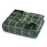 Throw Blanket | Printed Fleece - Modern Dash Windowpane Design