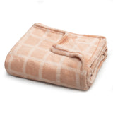Throw Blanket | Printed Fleece - Modern Dash Windowpane Design