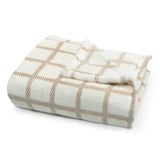 Throw Blanket | Printed Fleece - Modern Dash Windowpane Design