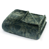 Throw Blanket | Printed Fleece - Botanical Floral Design