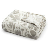 Throw Blanket | Printed Fleece - Botanical Floral Design