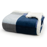 Throw Blanket | Fleece & Sherpa - Reversible - Oversize Plaid