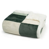 Throw Blanket | Fleece & Sherpa - Reversible - Oversize Plaid