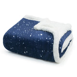 Throw Blanket | Fleece & Sherpa - Reversible - Speckle Pattern