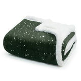 Throw Blanket | Fleece & Sherpa - Reversible - Speckle Pattern