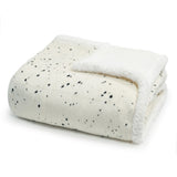 Throw Blanket | Fleece & Sherpa - Reversible - Speckle Pattern