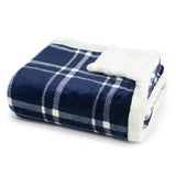 Throw Blanket | Fleece & Sherpa - Classic Tattersall Plaid