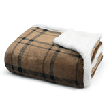 Throw Blanket | Fleece & Sherpa - Classic Tattersall Plaid