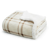 Throw Blanket | Fleece & Sherpa - Classic Tattersall Plaid