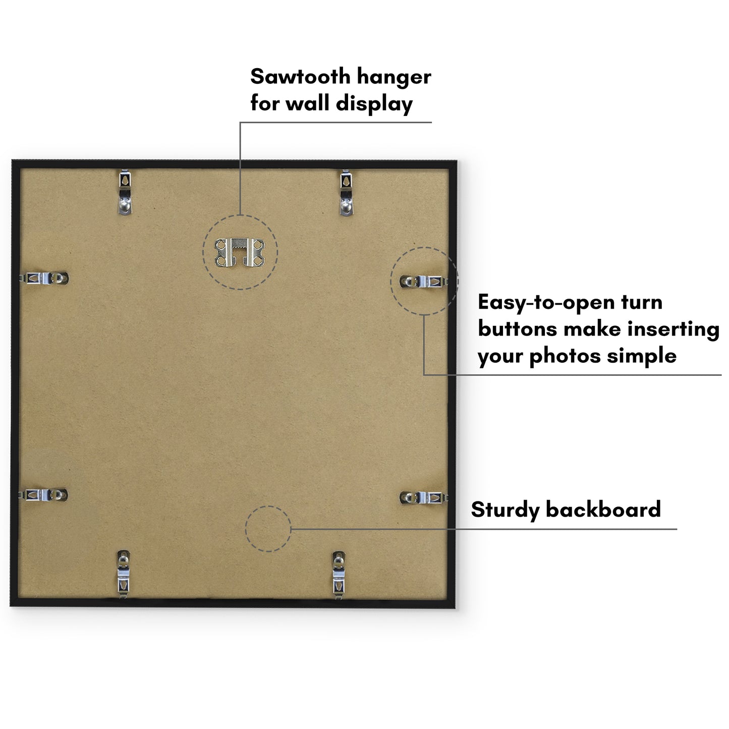 Black Gallery Wall Frames Set of 3, Wide Mat - Americanflat