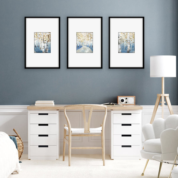 Black | Gallery Wall Frames Set of 3 | Matching Size | Wide Mat – Americanflat
