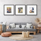 Black | Gallery Wall Frames Set of 3 | Matching Size | Wide Mat – Americanflat