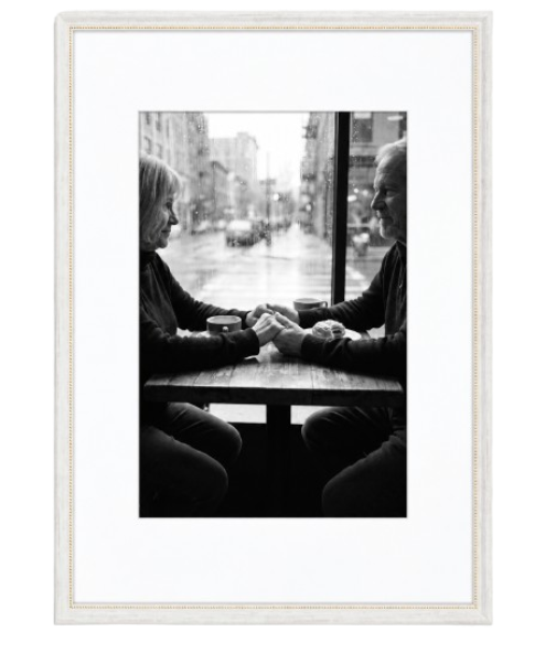 Heirloom Picture Frame 16x20 with 11x14 mat, White & Gold