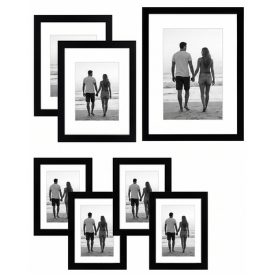 Signature Matted Picture Frame — 3x4 / Black / 7-Pack