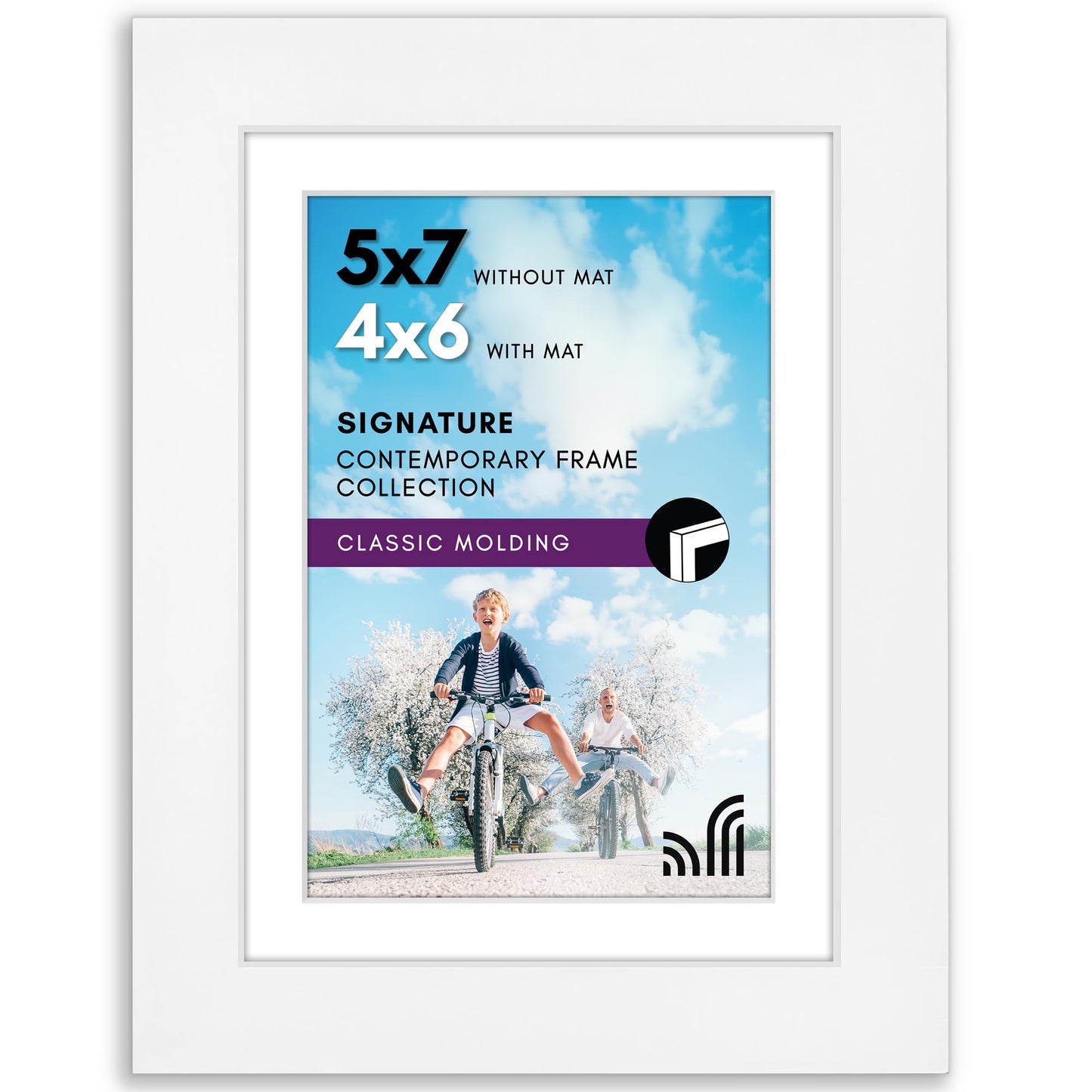 Americanflat Picture Frame | Includes Mat | Classic Molding | Signature Collection