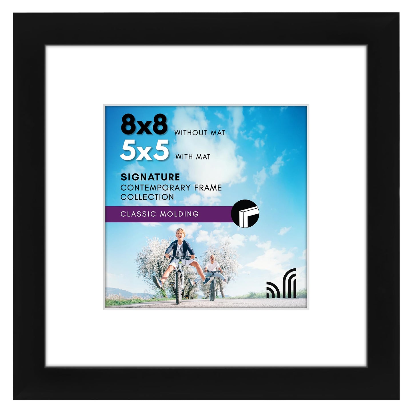 Americanflat Picture Frame | Includes Mat | Classic Molding | Signature Collection