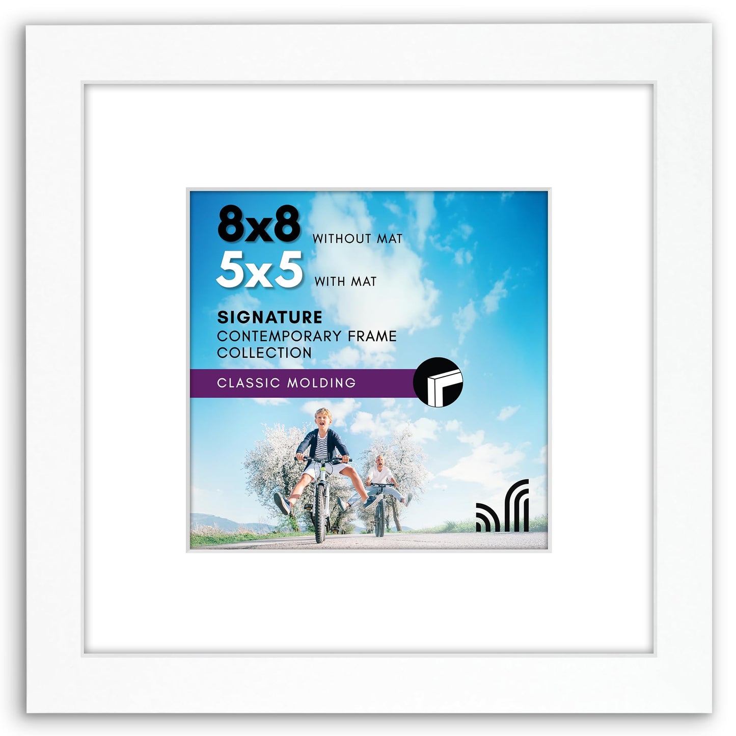 Americanflat Picture Frame | Includes Mat | Classic Molding | Signature Collection