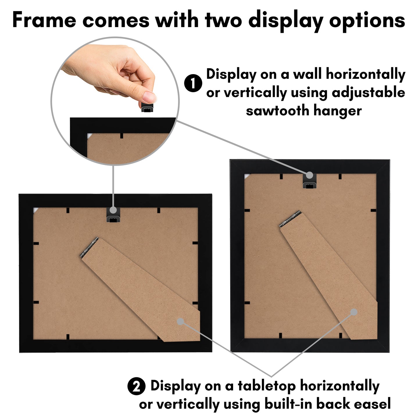 Black Picture Frame | Classic Molding | With Black Mat | Shatter-Resistant – Americanflat