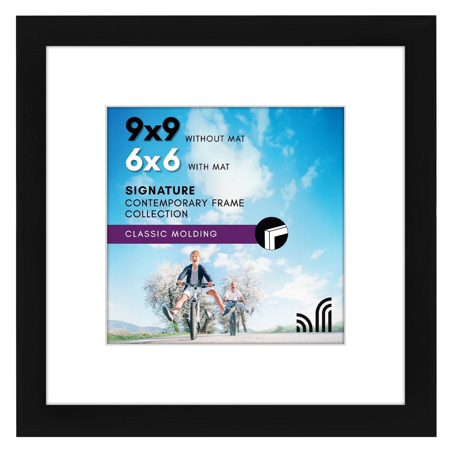 Americanflat Picture Frame | Includes Mat | Classic Molding | Signature Collection